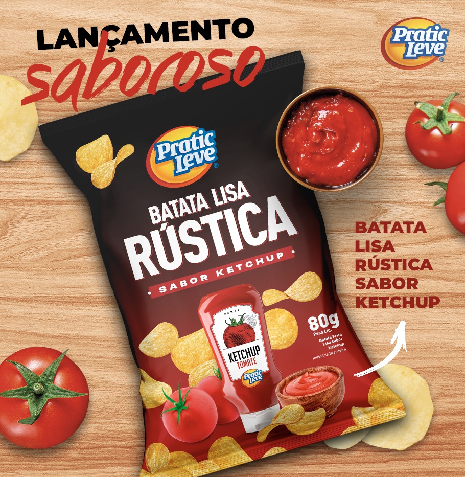 Lançamento saboroso: Batata Lisa Rústica sabor Ketchup