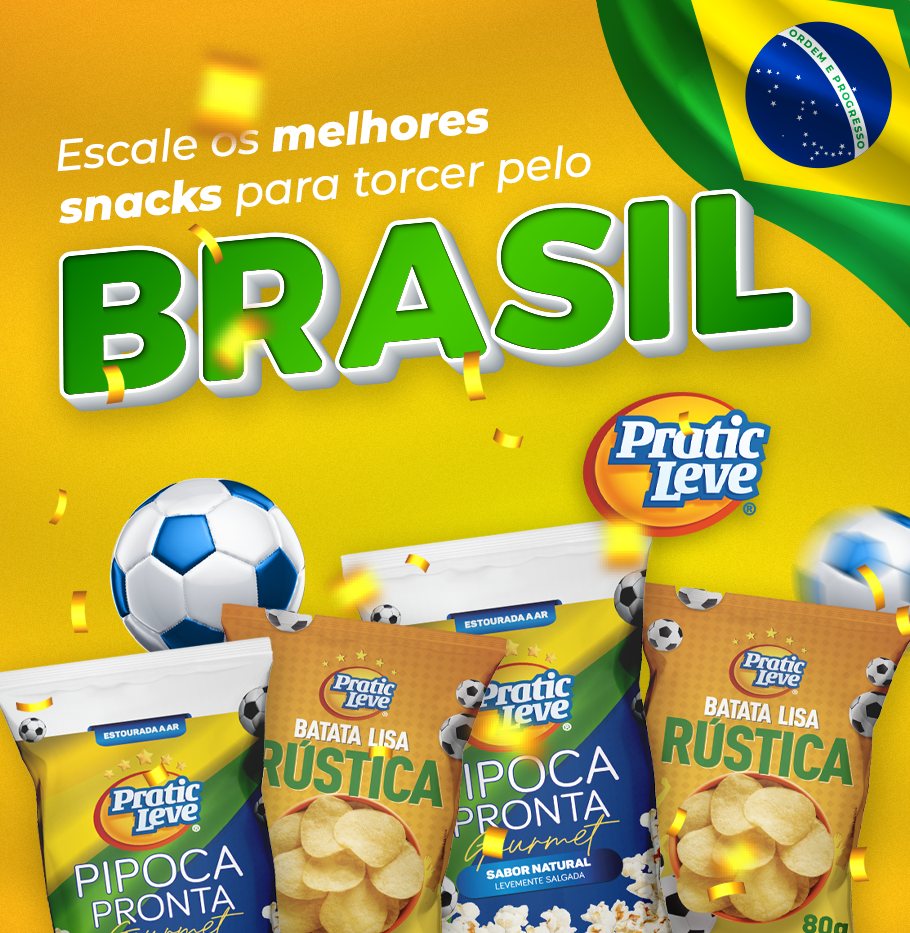 Escale os melhores snacks para torcer pelo Brasil!