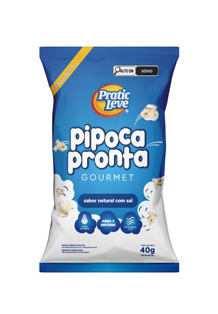 Pipoca Gourmet Natural 40g - Pratic Leve
