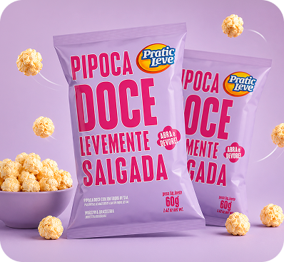 Pipoca Doce Levemente Salgada