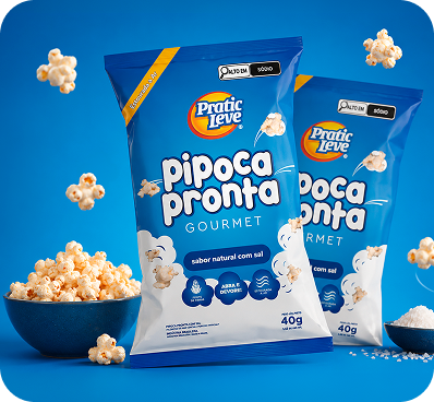 Pipoca Pronta Gourmet Natural com Sal